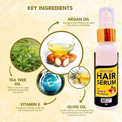 Hair Growth Serum with Jojoba & Macadamia 50 ml (Pack of 2)