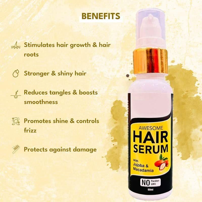 Hair Growth Serum with Jojoba & Macadamia 50 ml (Pack of 2)